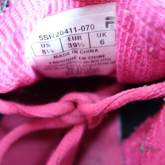 Fila Shoes Womens 8.5 Athletic Trainers Walk Run Active Casual Comfort Gray Pink - Picture 6 of 11